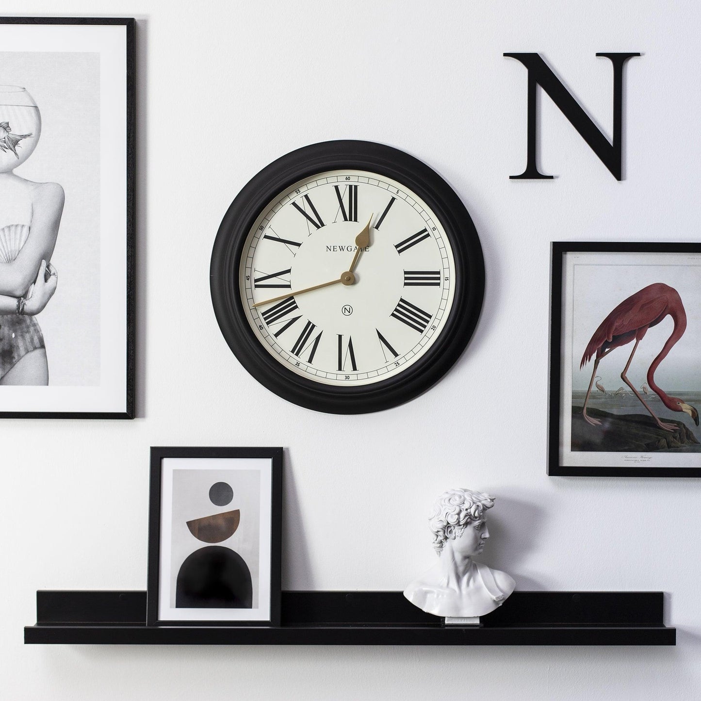 Newgate Chocolate Shop Wall Clock Silicone Cave Black & Cream-Newgate-Mood