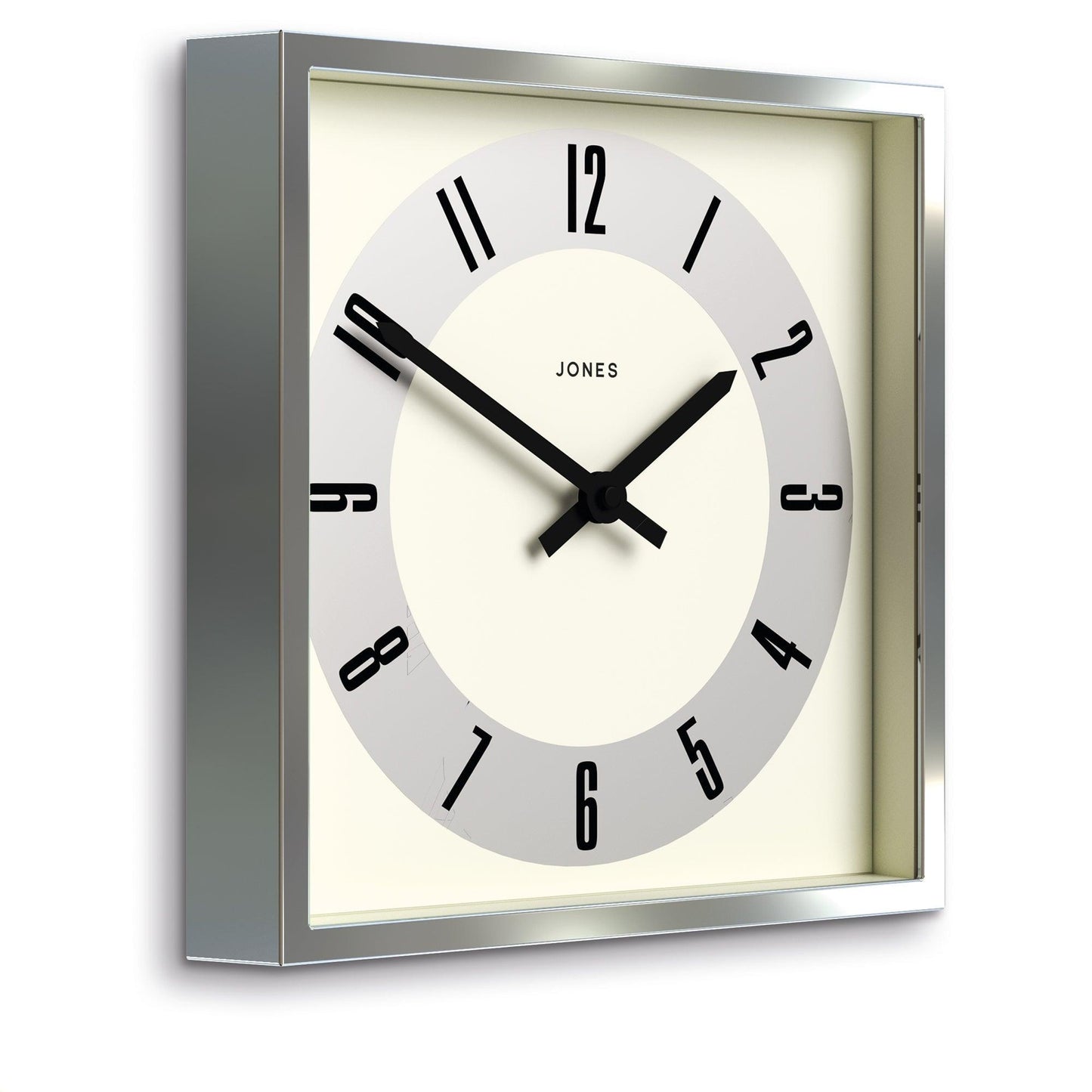 Newgate Jones Box Wall Clock Silver-Newgate-Mood