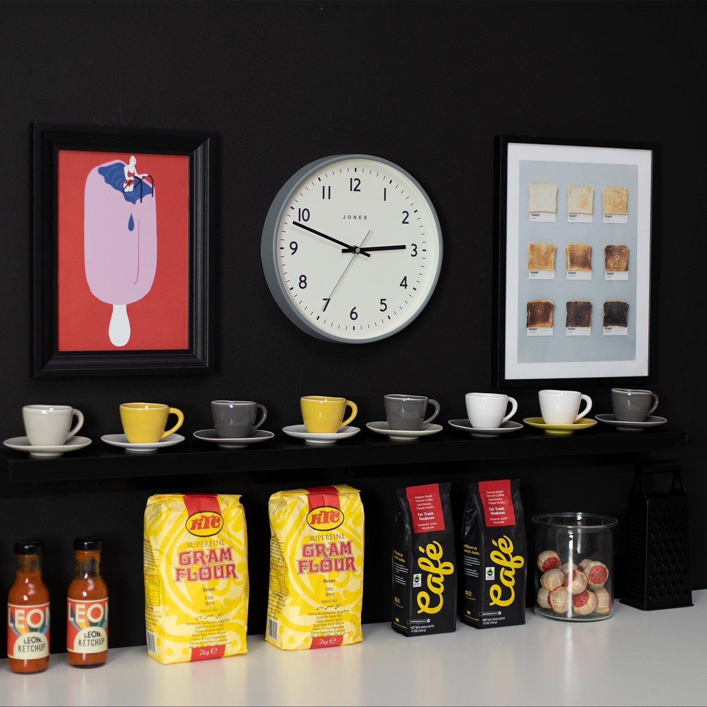 Newgate Jones Jam Clock Matte Elephant Grey-Newgate-Mood