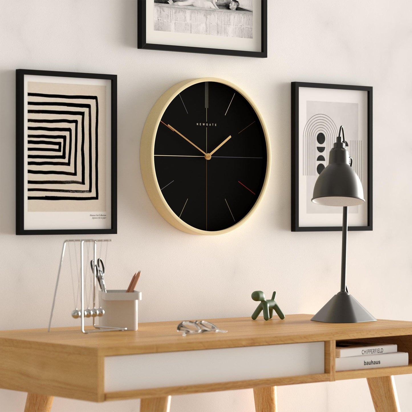 Newgate Mr Clarke Clock Pale Wood Reverse Hockey Dial-Newgate-Mood