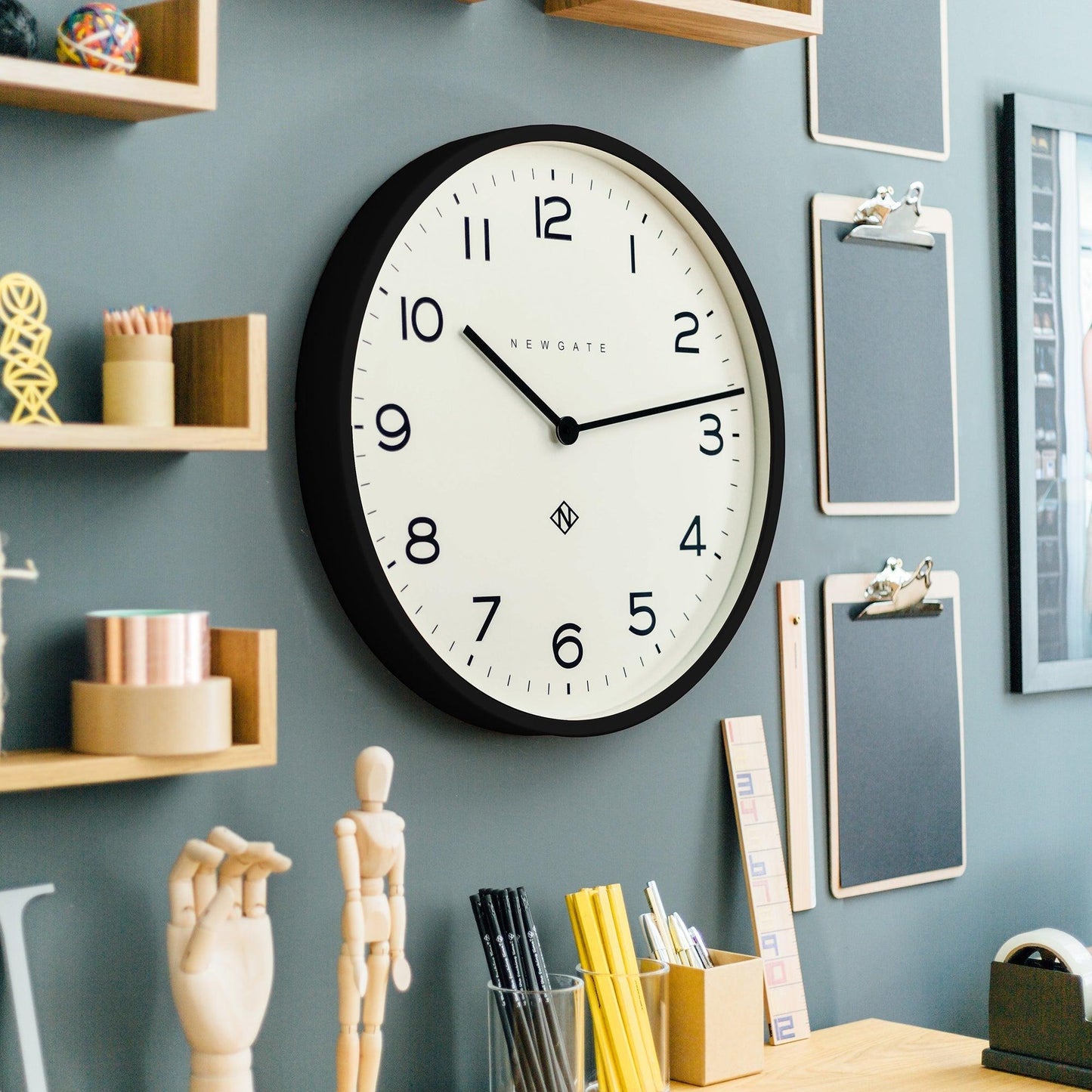 Newgate Number One Clock Echo Black-Newgate-Mood