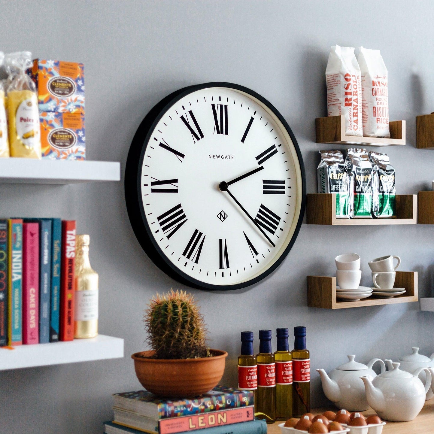 Newgate Number One Clock Italian Black-Newgate-Mood