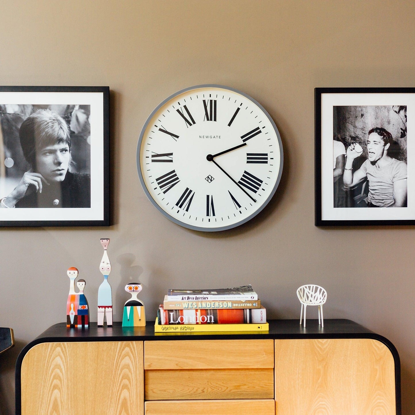 Newgate Number One Clock Italian Posh Grey-Newgate-Mood