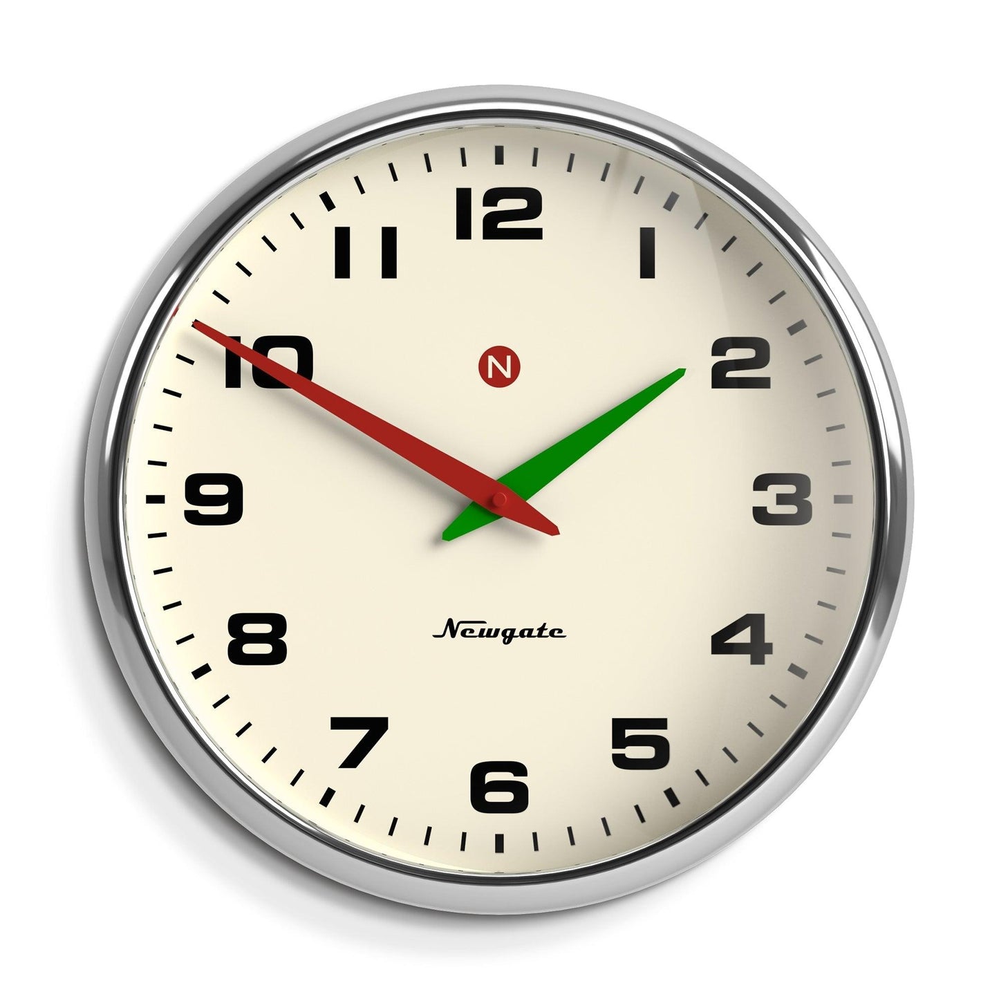 Newgate Superstore Wall Clock Alpha Dial Chrome-Newgate-Mood