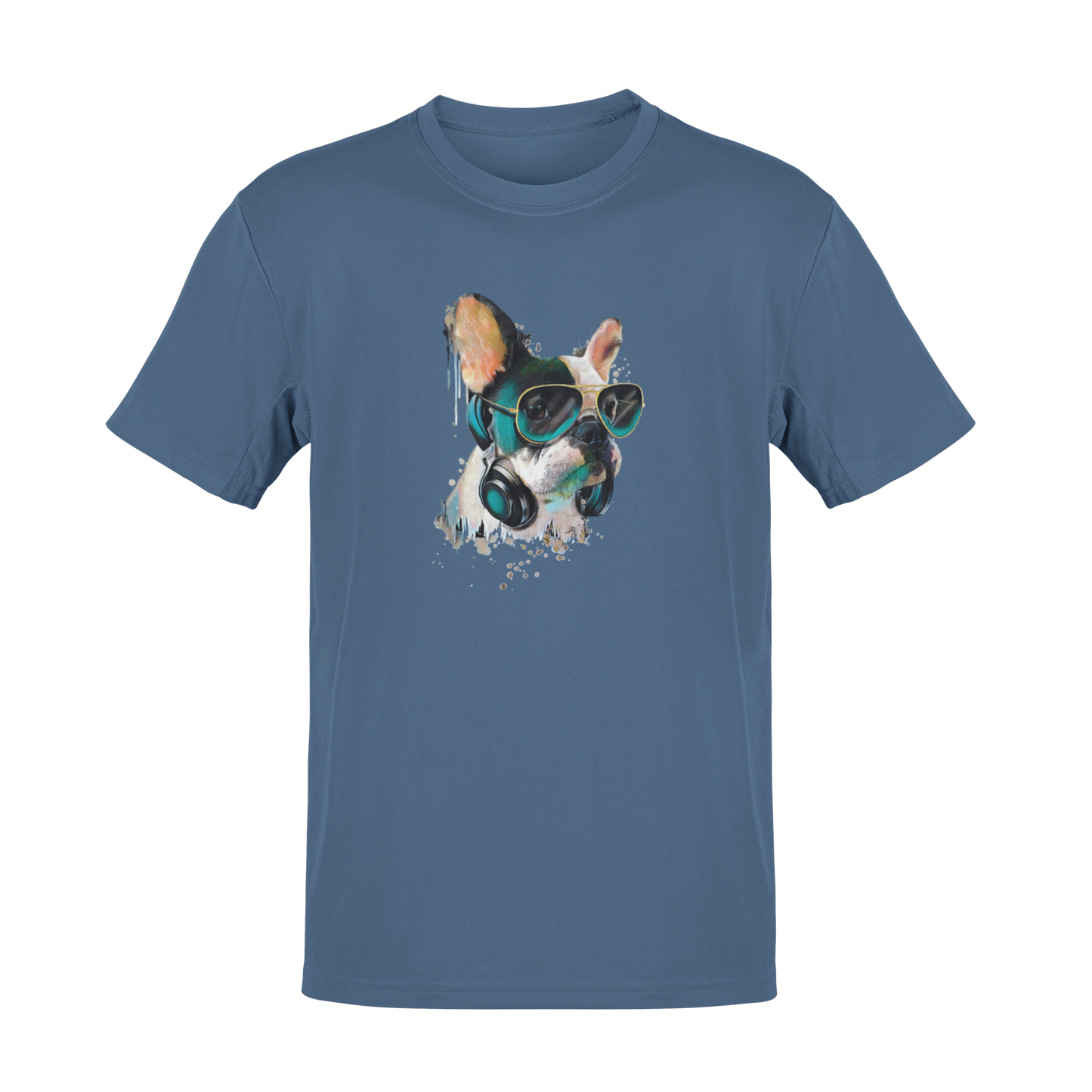 Mood / Bulldog with headphones - Unisex (T-Shirt)-Mood-Mood