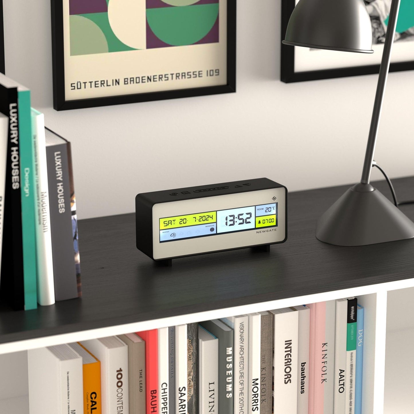Newgate Futurama Lcd Alarm Clock Black Case White Lens*-Newgate-Mood