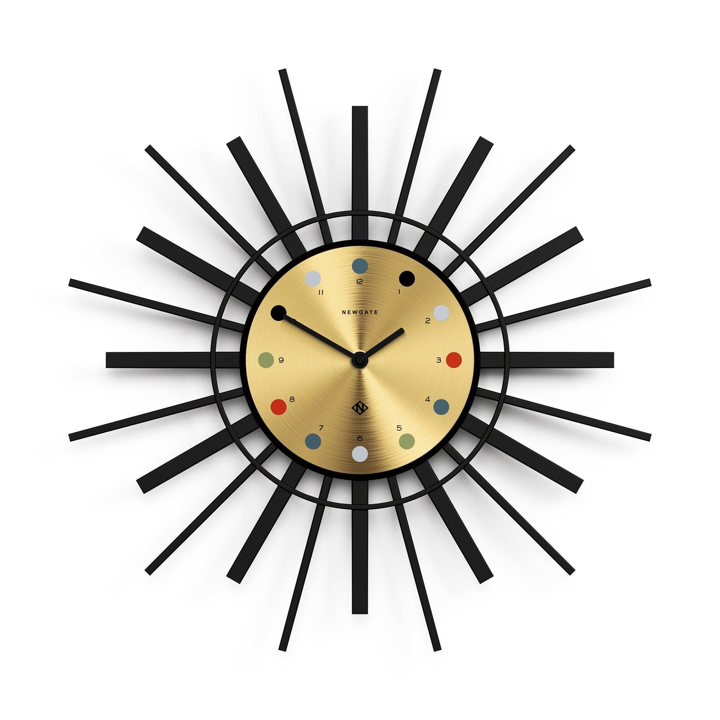Newgate Stingray Wall Clock Black - Gold Dial*-Newgate-Mood