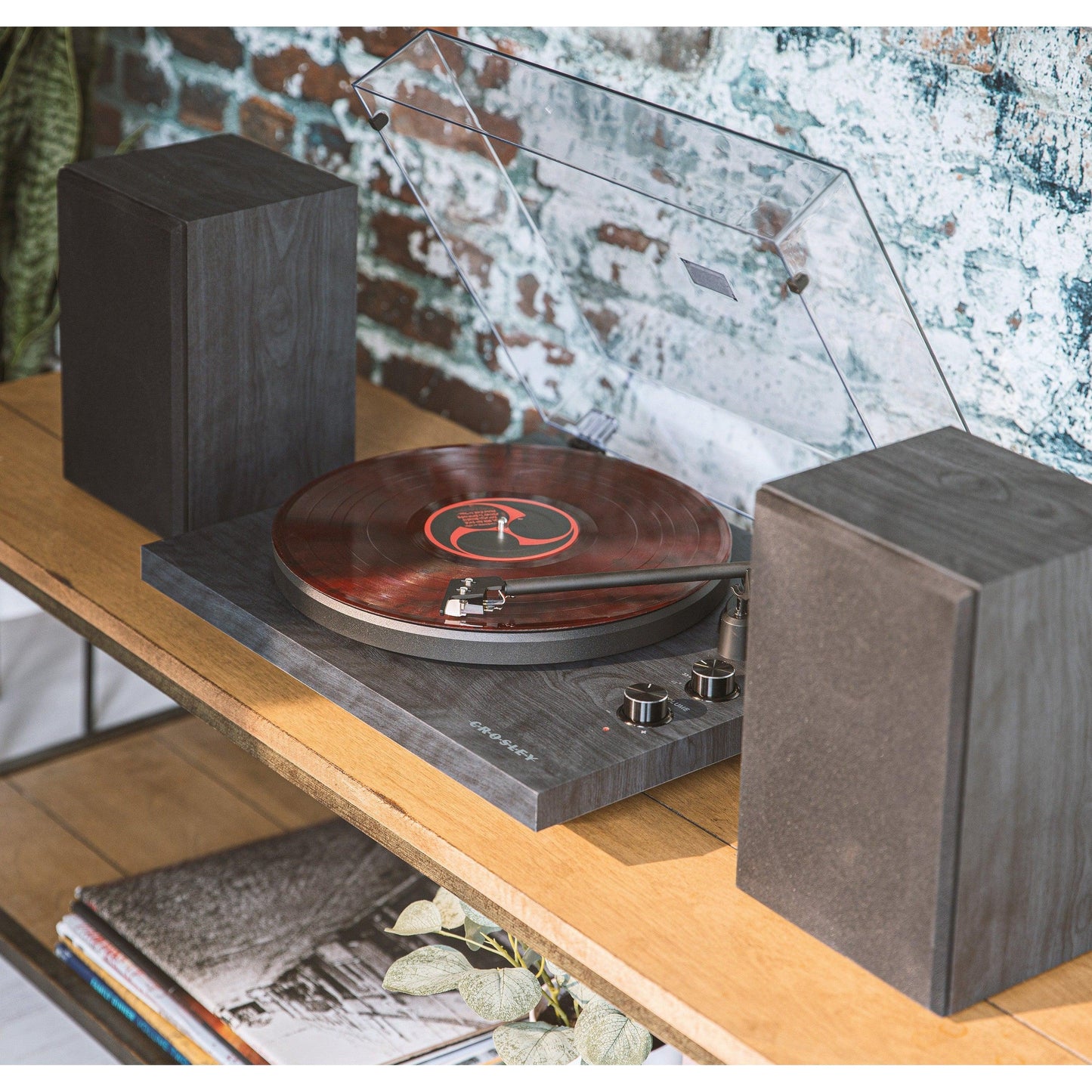 Crosley C62 Shelf System - Black-Crosley-Mood