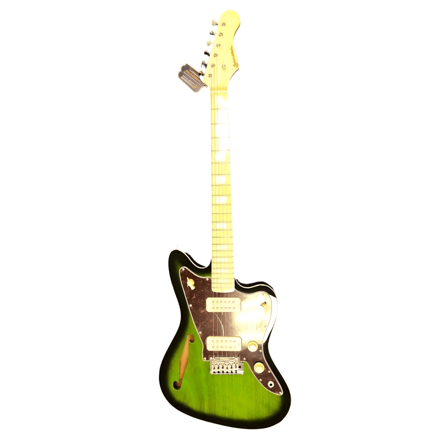 JANSEN Jazzman hollowbody Electric Guitar Green Burst-Mood-Mood