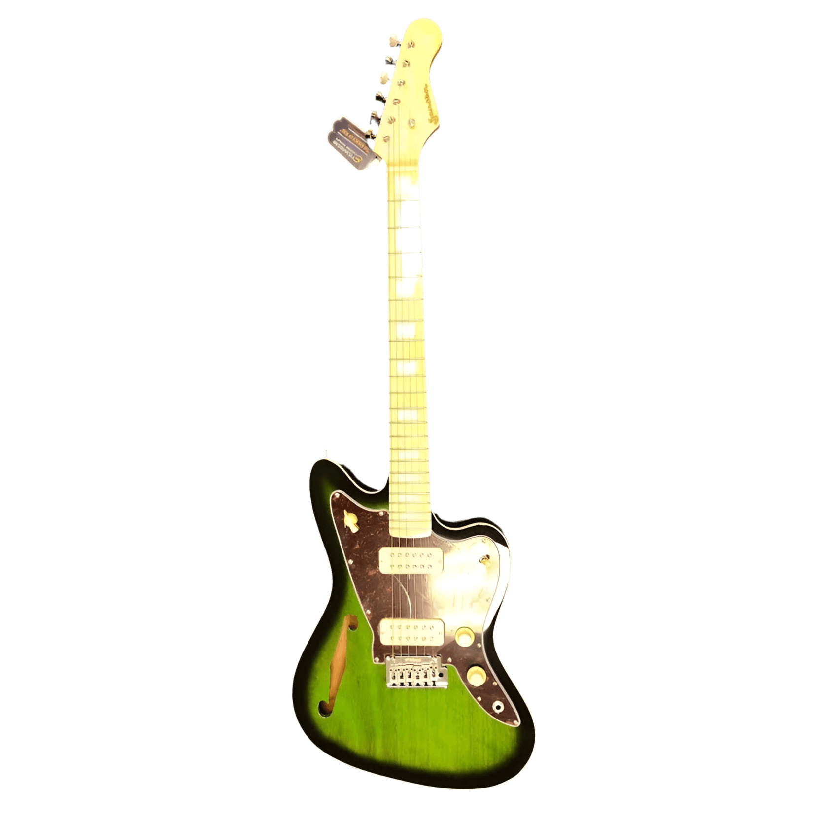 JANSEN Jazzman hollowbody Electric Guitar Green Burst-Mood-Mood
