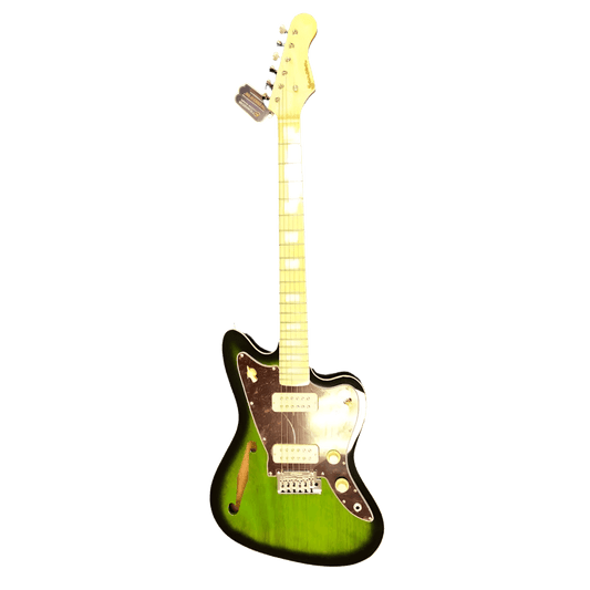 JANSEN Jazzman hollowbody Electric Guitar Green Burst-Mood-Mood