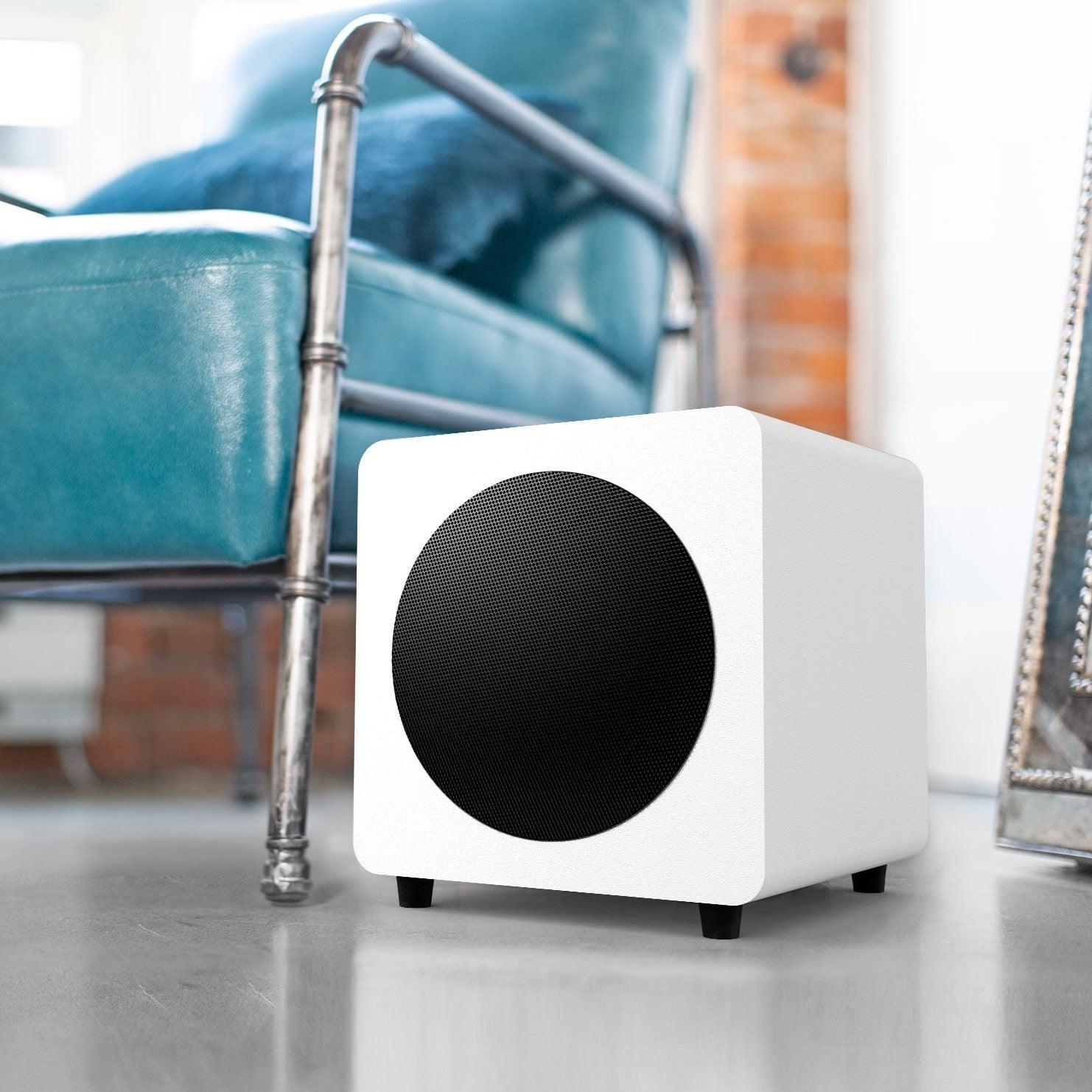 Kanto SUB8 300W 8" Sealed Powered Subwoofer, Matte White-Kanto-Mood