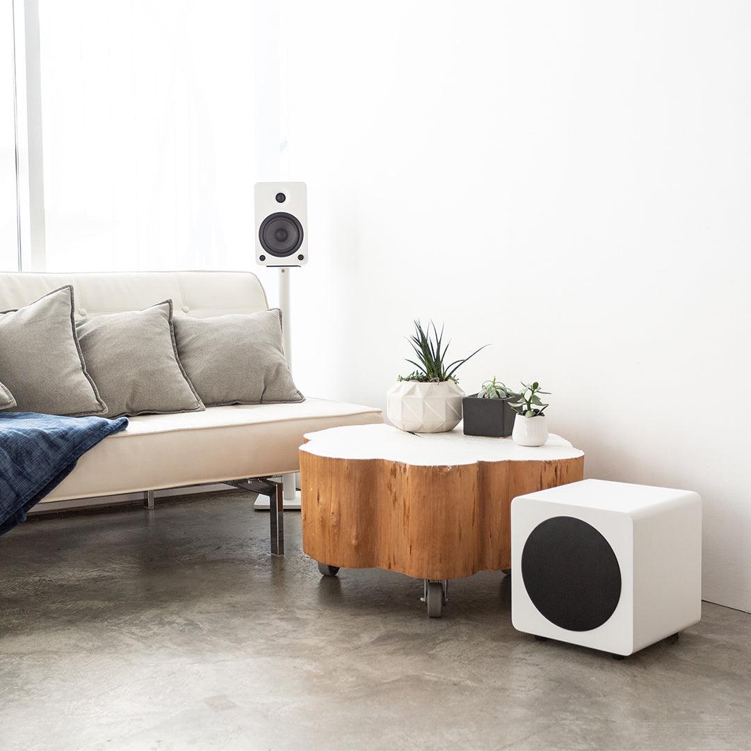 Kanto SUB8 300W 8" Sealed Powered Subwoofer, Matte White-Kanto-Mood