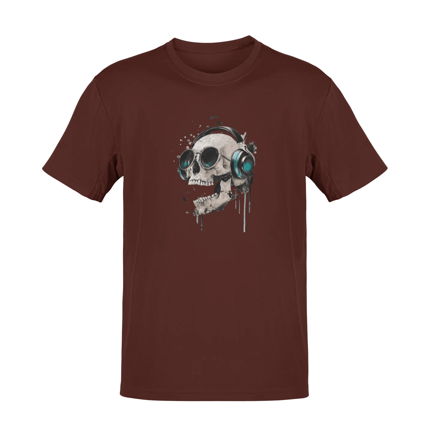 Mood / Skull with headphones - Unisex (T-Shirt)-Mood-Mood