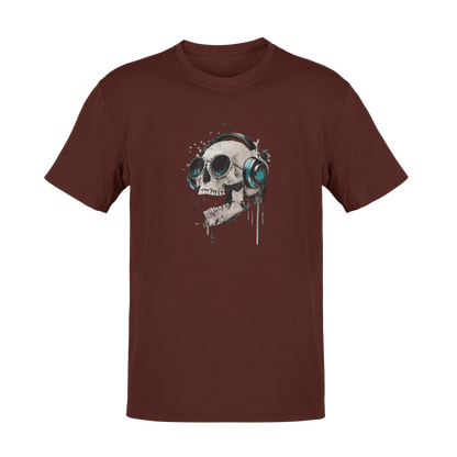 Mood / Skull with headphones - Unisex (T-Shirt)-Mood-Mood