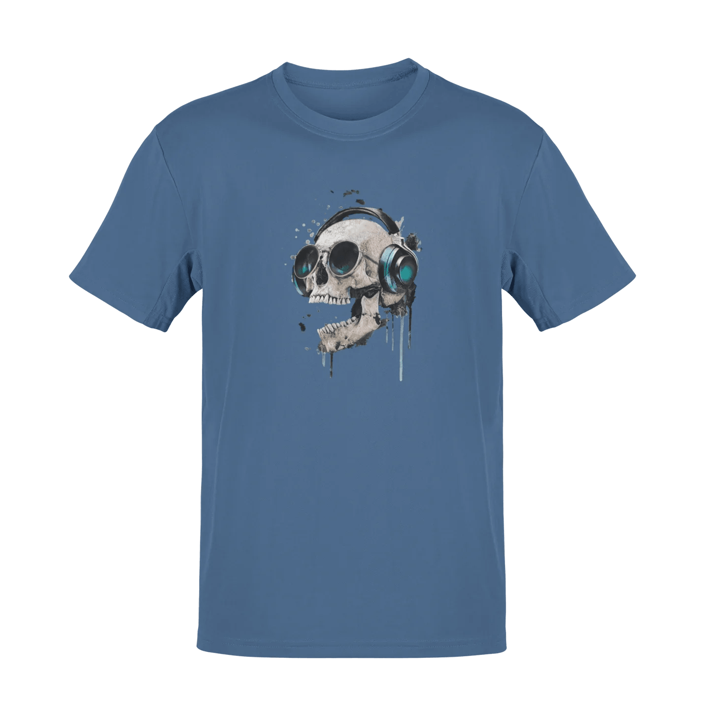 Mood / Skull with headphones - Unisex (T-Shirt)-Mood-Mood