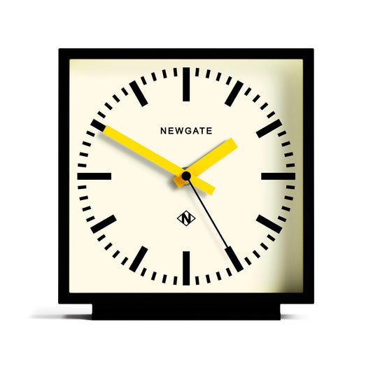 Newgate Amp Mantel Clock Black With Yellow Hands*-Newgate-Mood