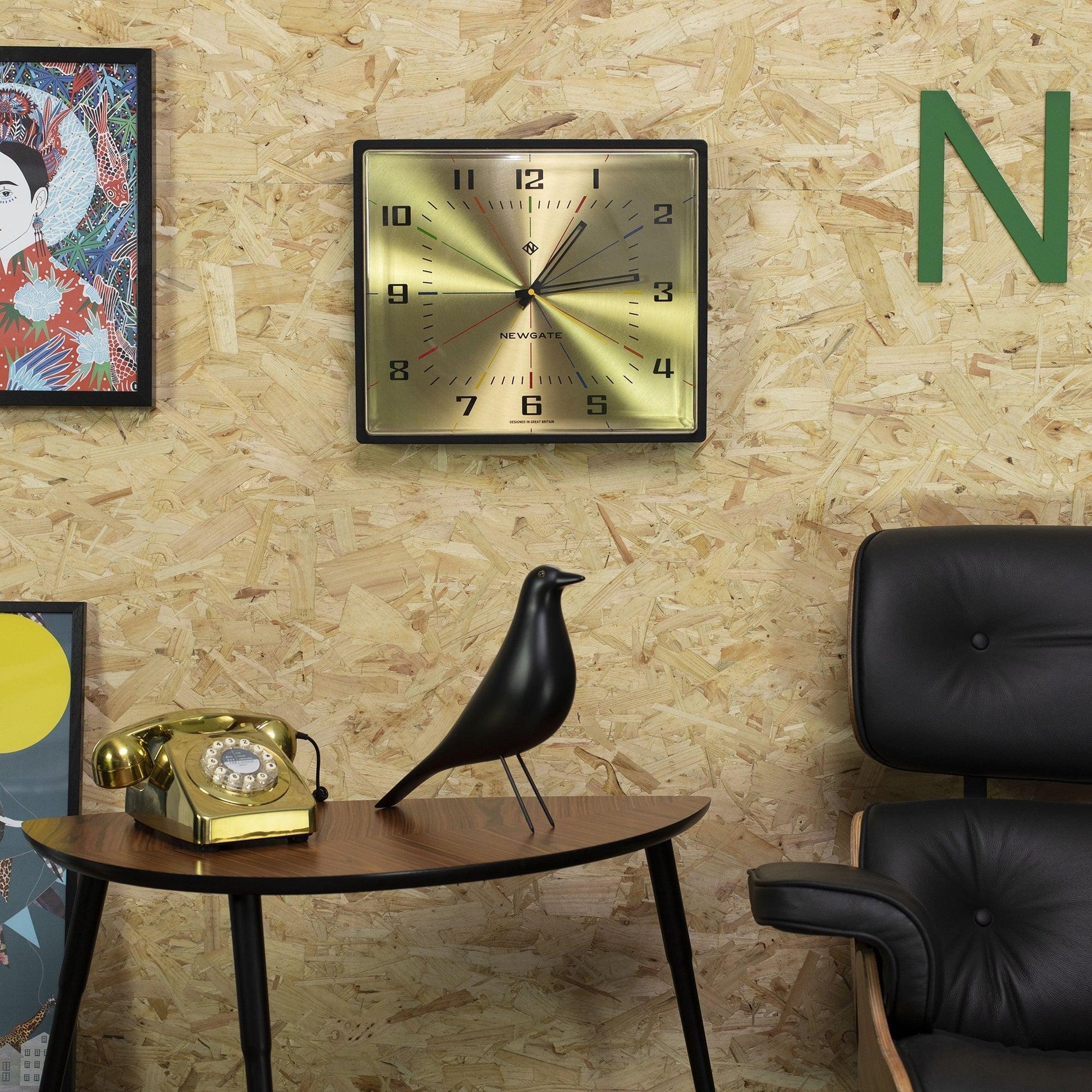 Newgate Box Office Wall Clock Brass-Newgate-Mood