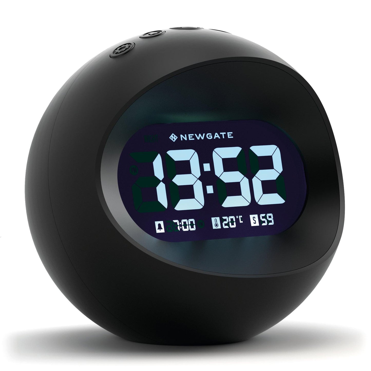 Newgate Centre Of The Earth Lcd Alarm Clock Black*-Newgate-Mood