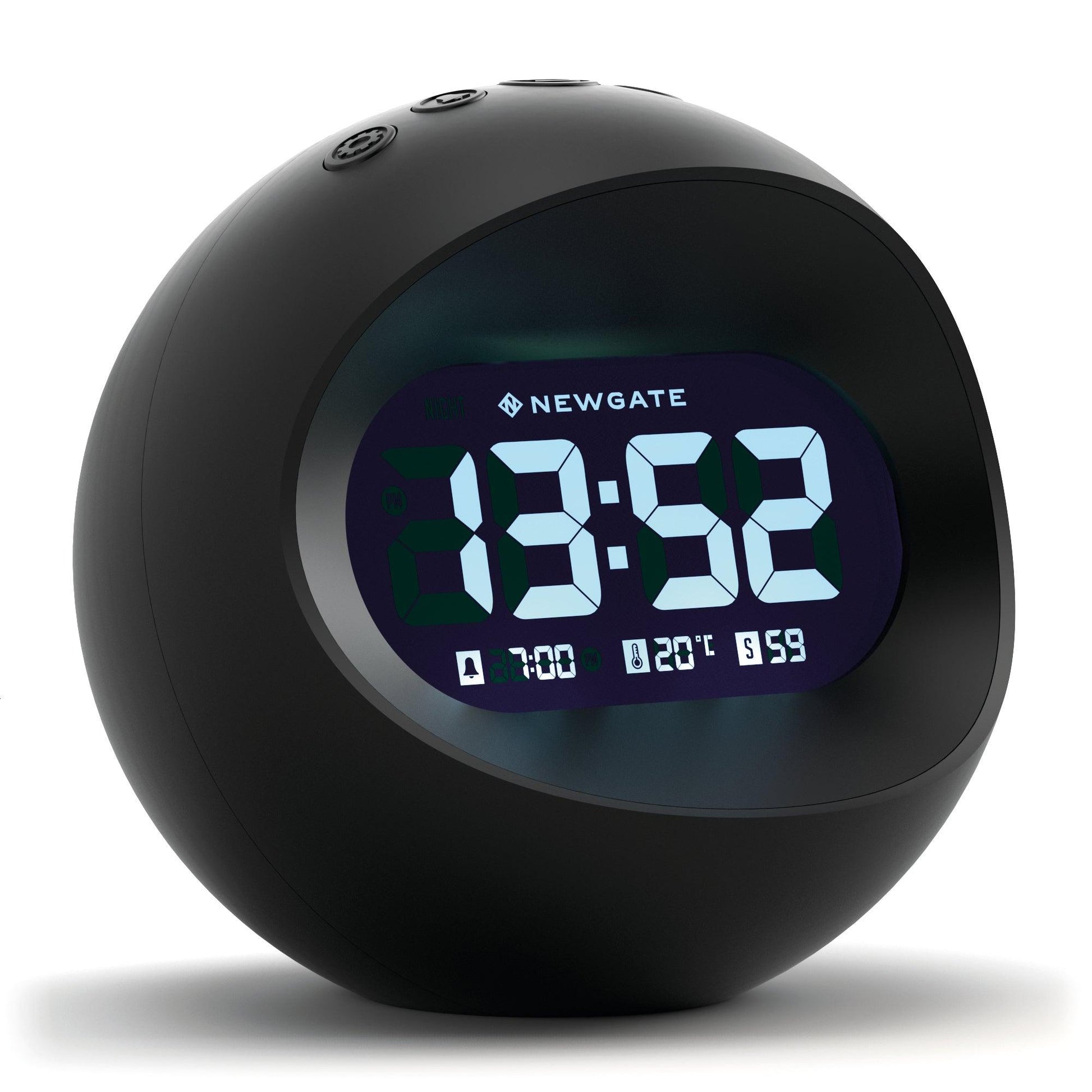 Newgate Centre Of The Earth Lcd Alarm Clock Black*-Newgate-Mood