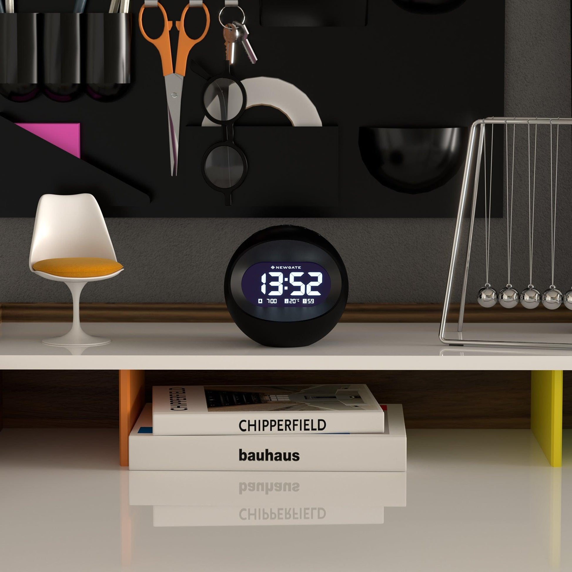 Newgate Centre Of The Earth Lcd Alarm Clock Black*-Newgate-Mood