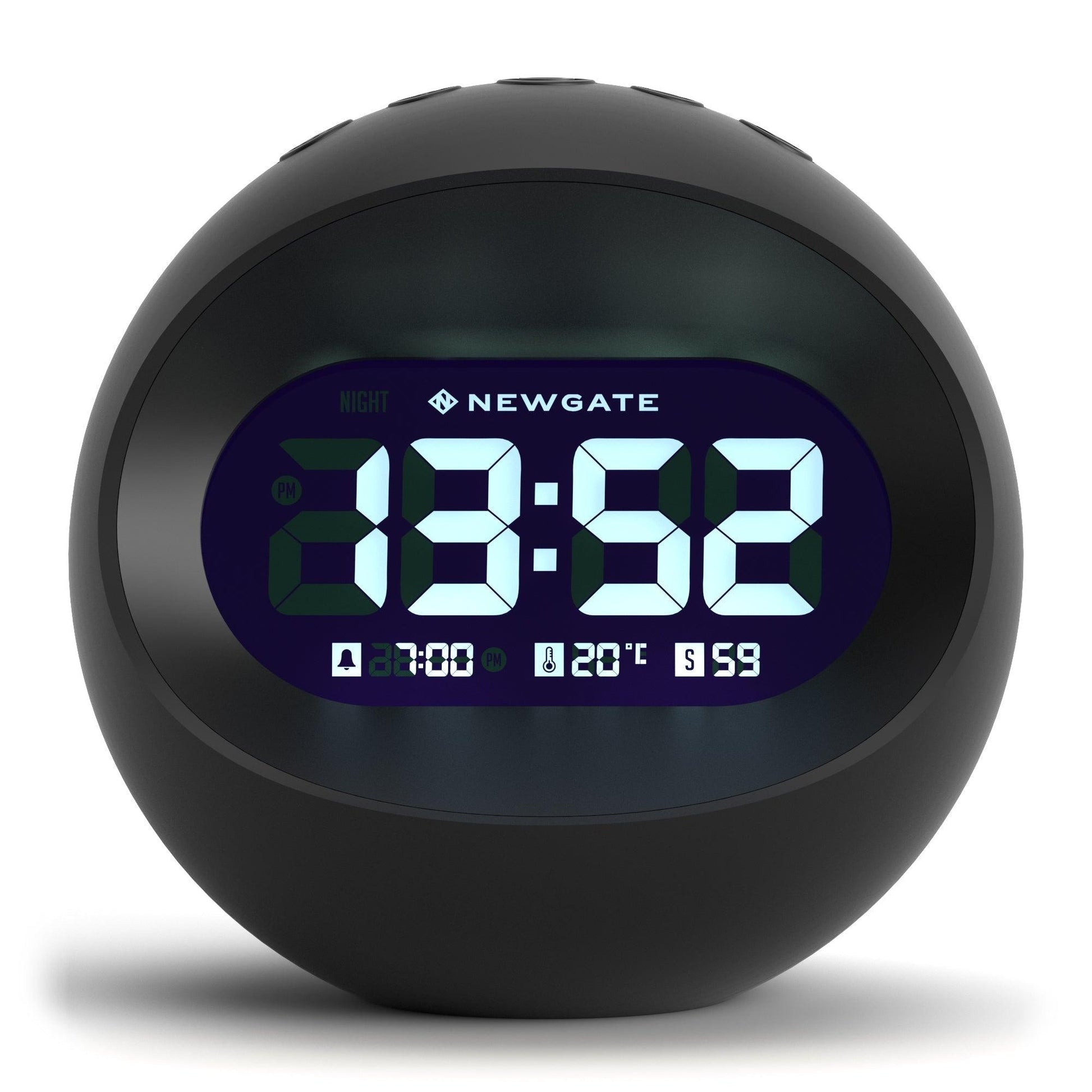Newgate Centre Of The Earth Lcd Alarm Clock Black*-Newgate-Mood