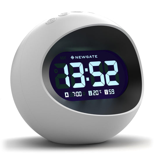 Newgate Centre Of The Earth Lcd Alarm Clock White*-Newgate-Mood