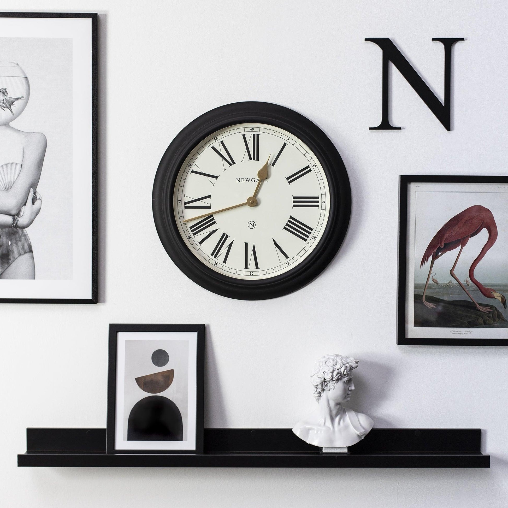 Newgate Chocolate Shop Wall Clock Silicone Cave Black & Cream-Newgate-Mood