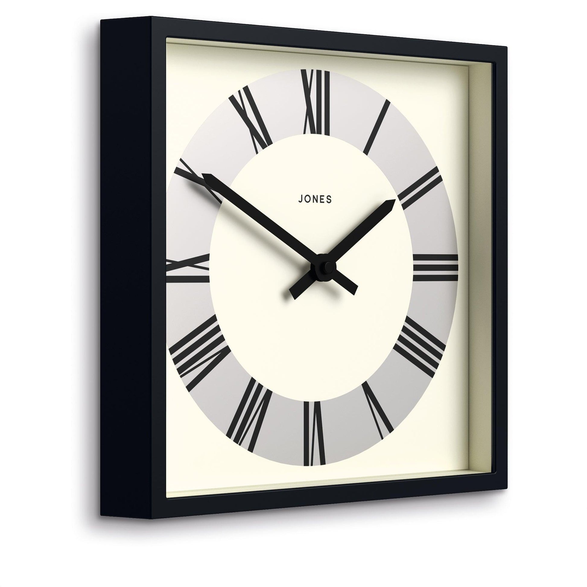 Newgate Jones Box Wall Clock Matte Black-Newgate-Mood