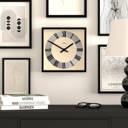 Newgate Jones Box Wall Clock Matte Black-Newgate-Mood