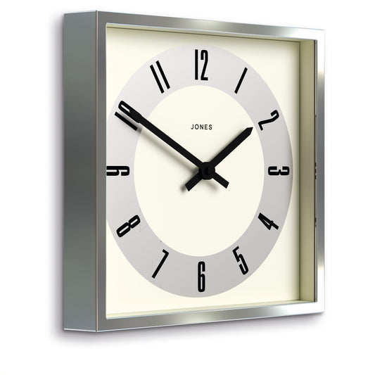 Newgate Jones Box Wall Clock Silver-Newgate-Mood