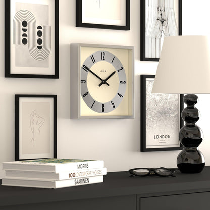 Newgate Jones Box Wall Clock Silver-Newgate-Mood