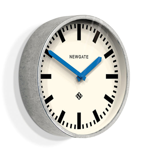 Newgate Luggage Wall Clock Galvanised Blue Hands-Newgate-Mood