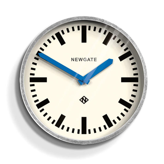 Newgate Luggage Wall Clock Galvanised Blue Hands-Newgate-Mood