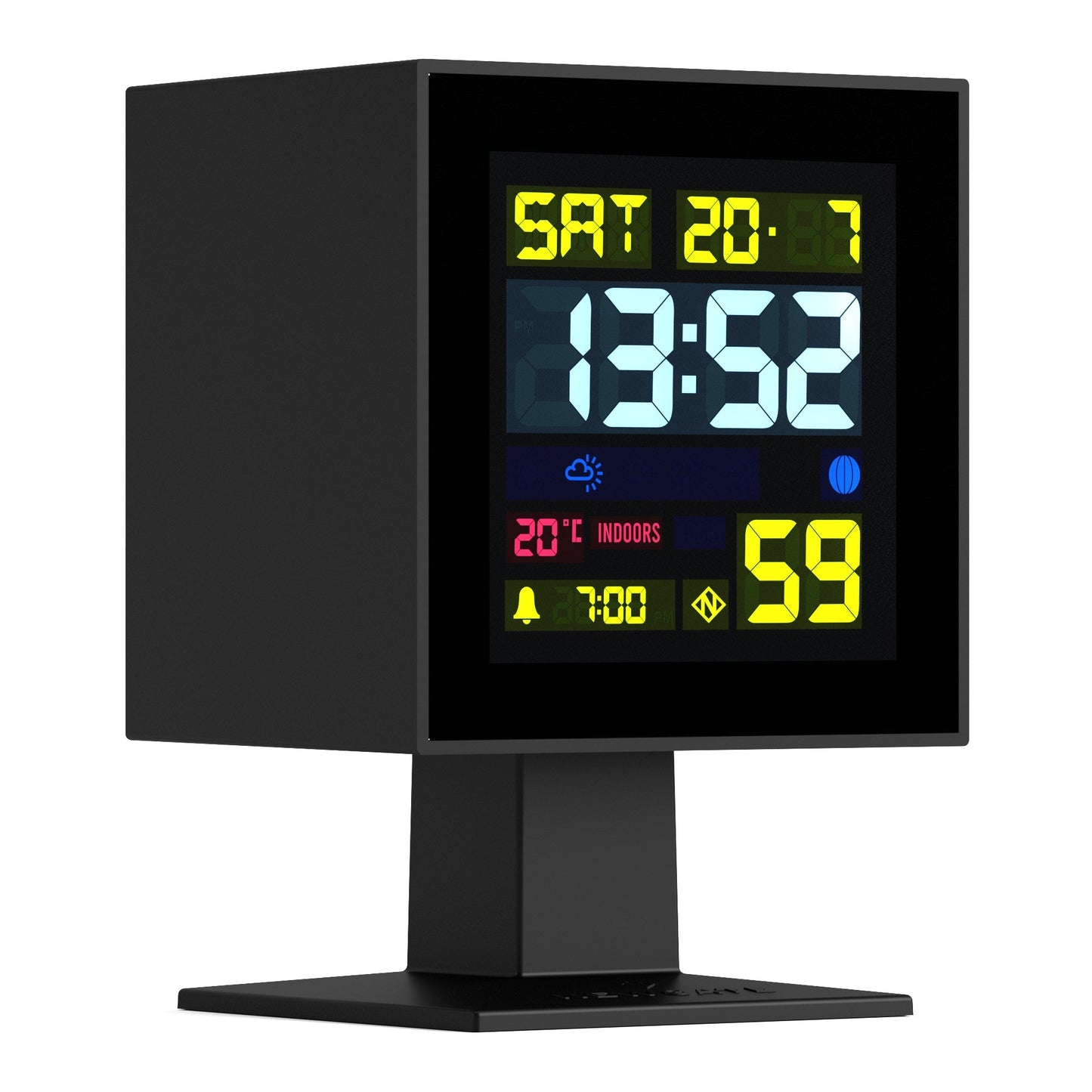 Newgate Monolith Lcd Alarm Clock Black-Newgate-Mood