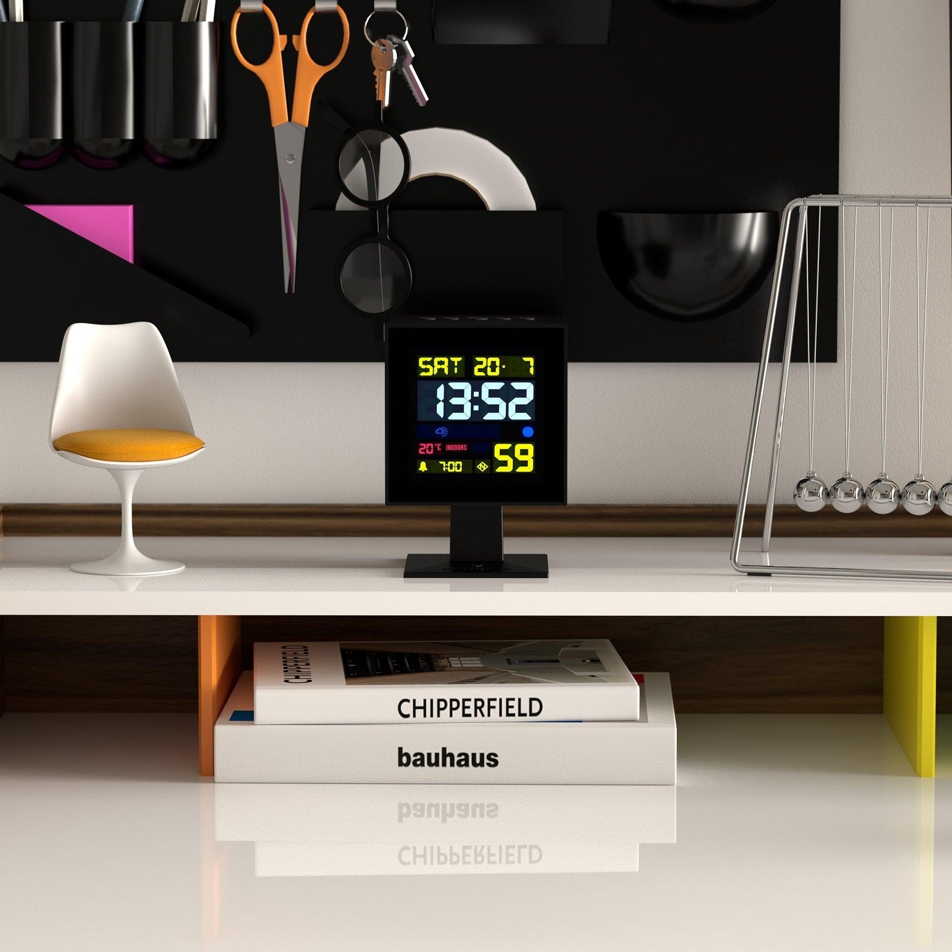 Newgate Monolith Lcd Alarm Clock Black*-Newgate-Mood