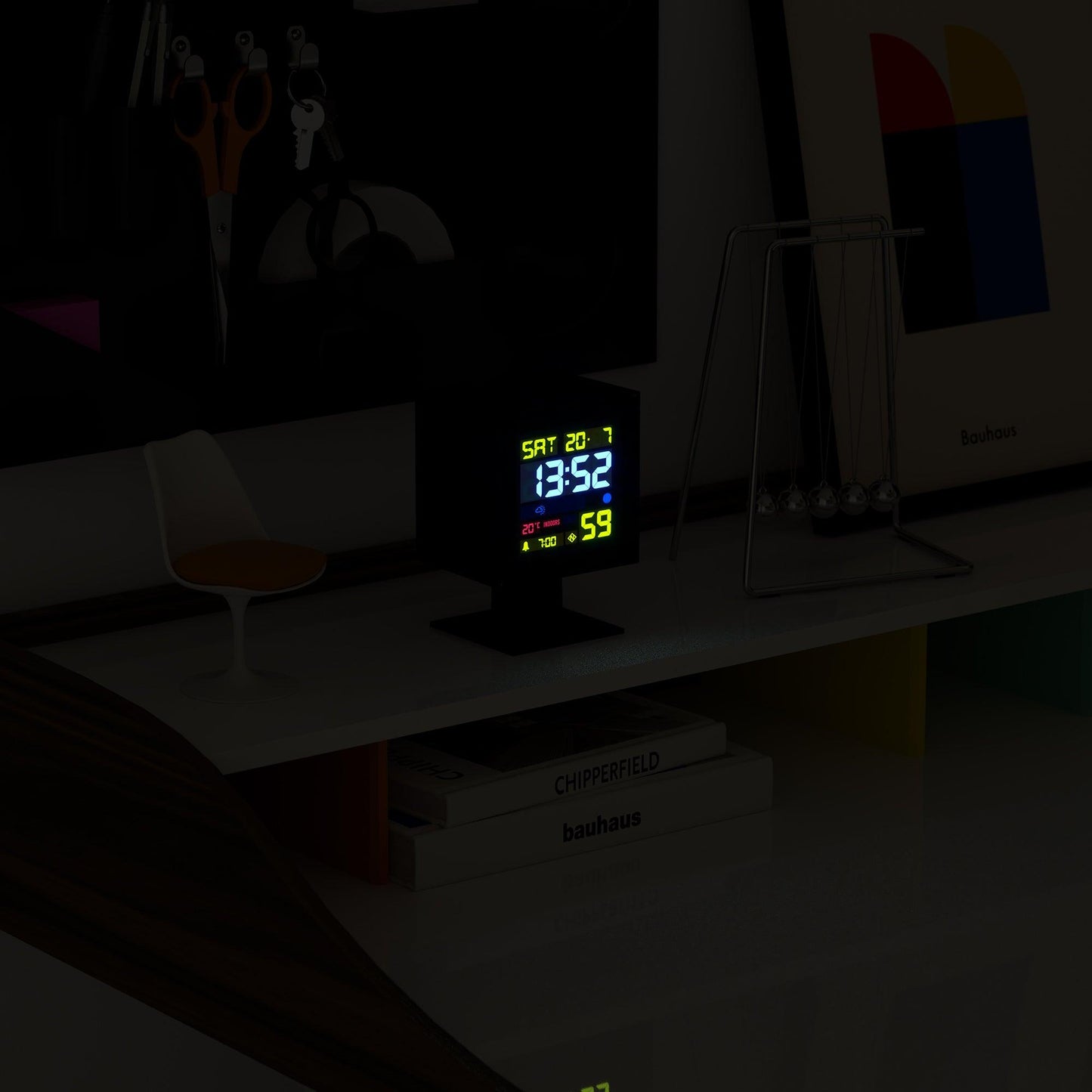 Newgate Monolith Lcd Alarm Clock Black*-Newgate-Mood