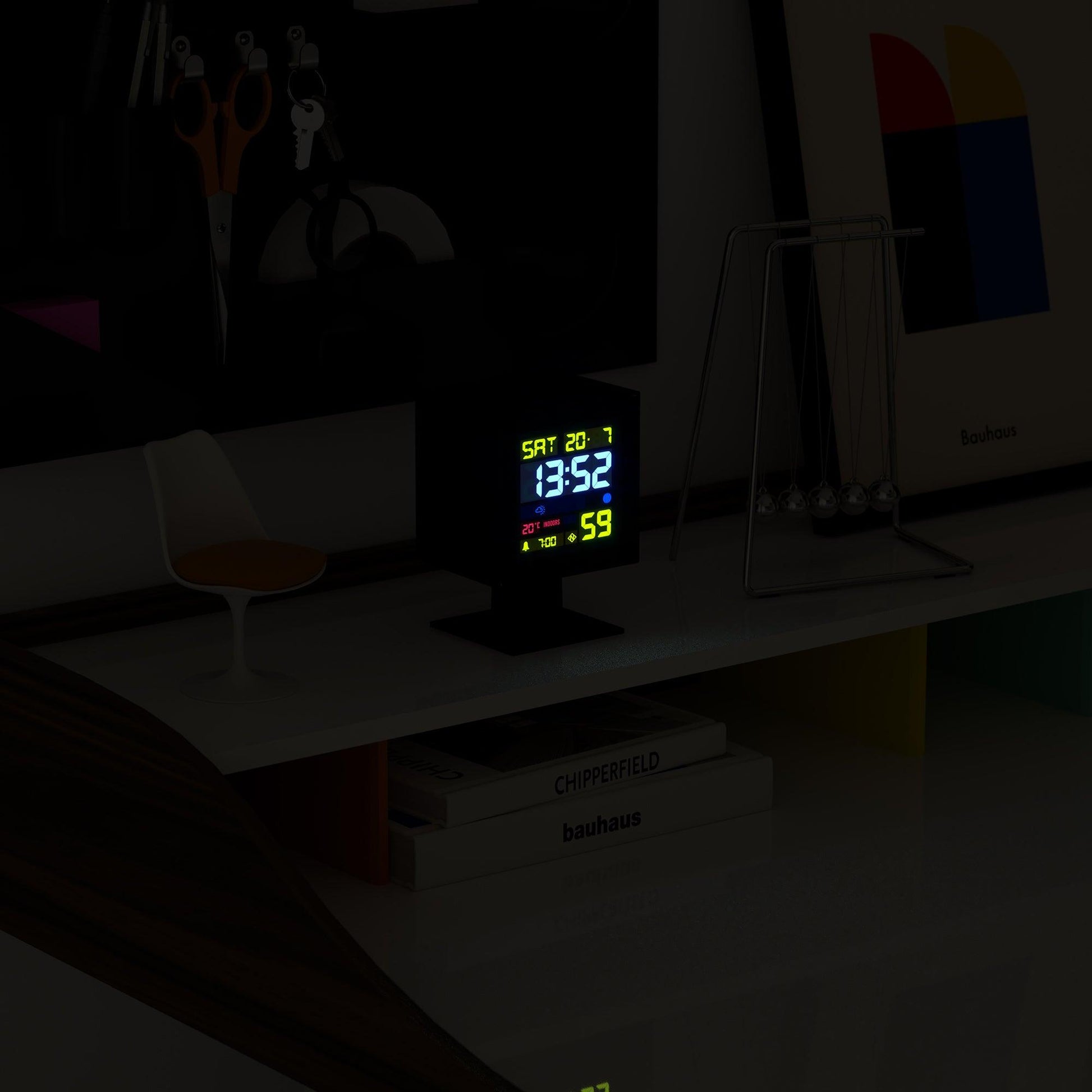 Newgate Monolith Lcd Alarm Clock Black*-Newgate-Mood
