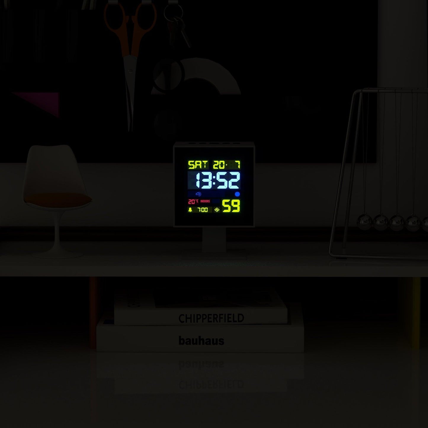 Newgate Monolith Lcd Alarm Clock White*-Newgate-Mood