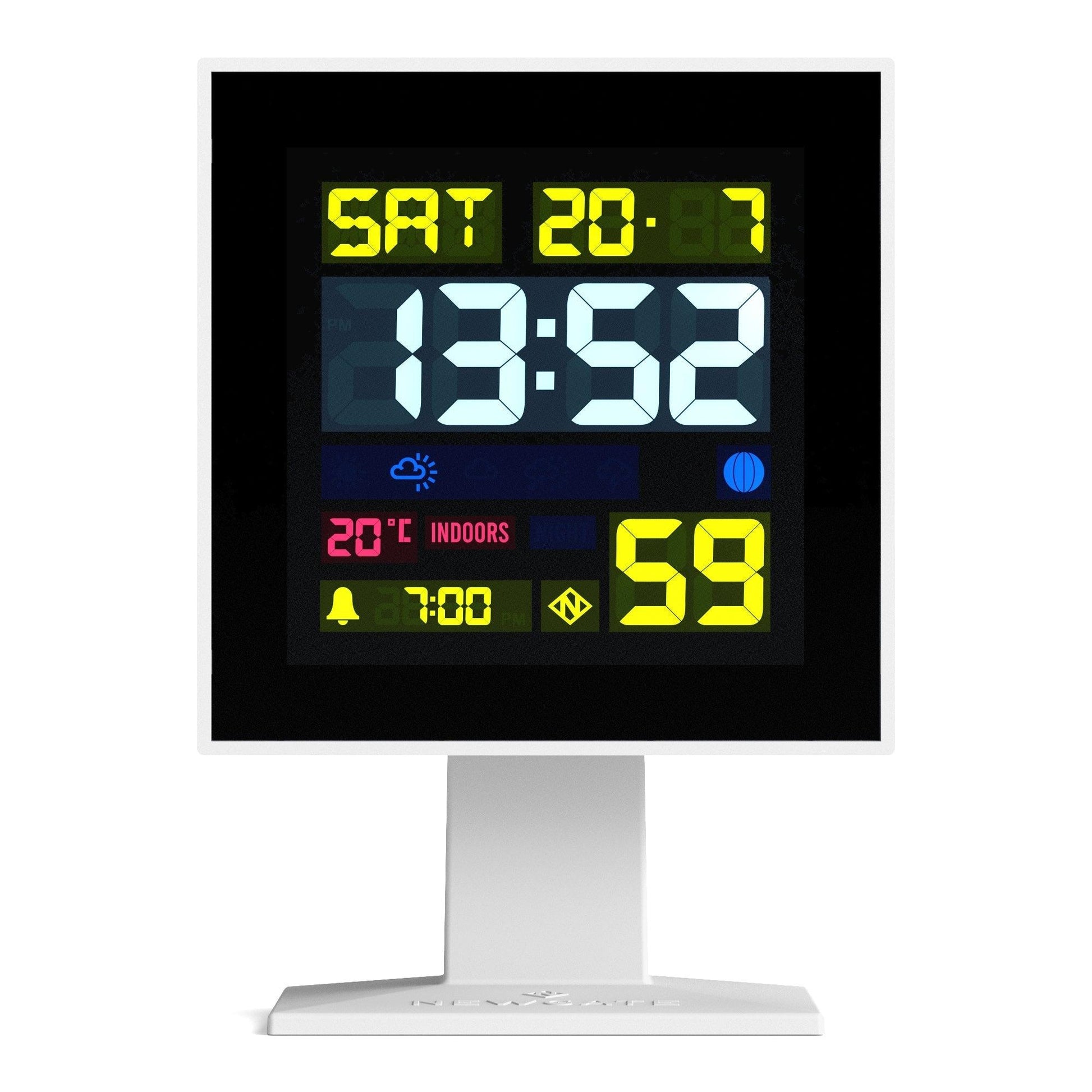 Newgate Monolith Lcd Alarm Clock White*-Newgate-Mood