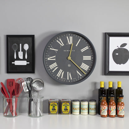 Newgate Mr Butler Wall Clock Moonstone Grey Reverse Dial-Newgate-Mood