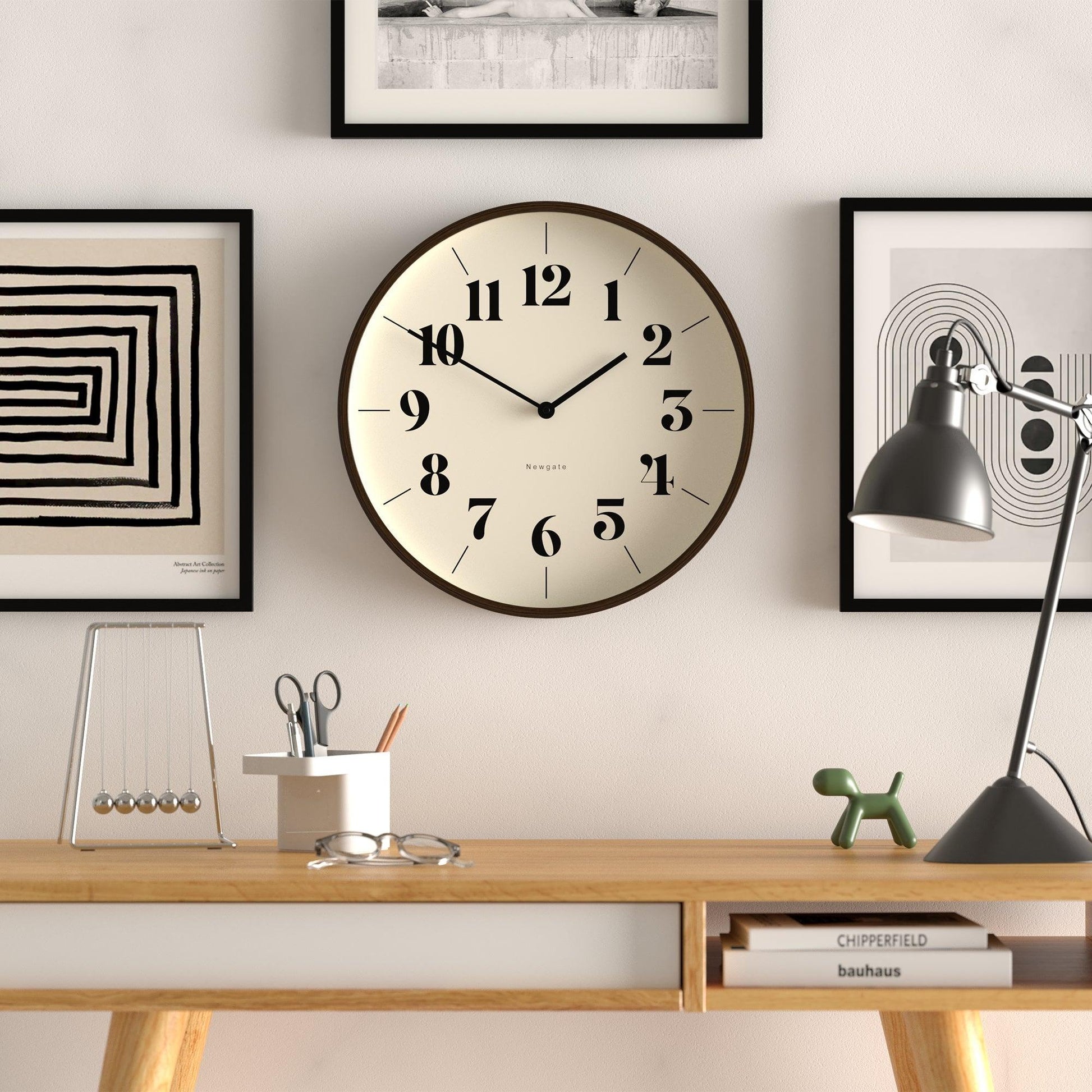 Newgate Mr Clarke Clock Dark Wood Hopscotch Dial-Newgate-Mood
