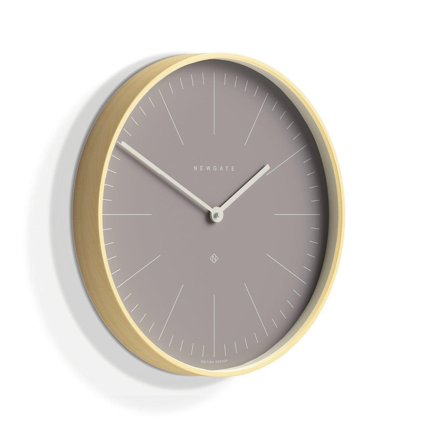 Newgate Mr Clarke Clock Pale Wood Clay Grey Dial-Newgate-Mood