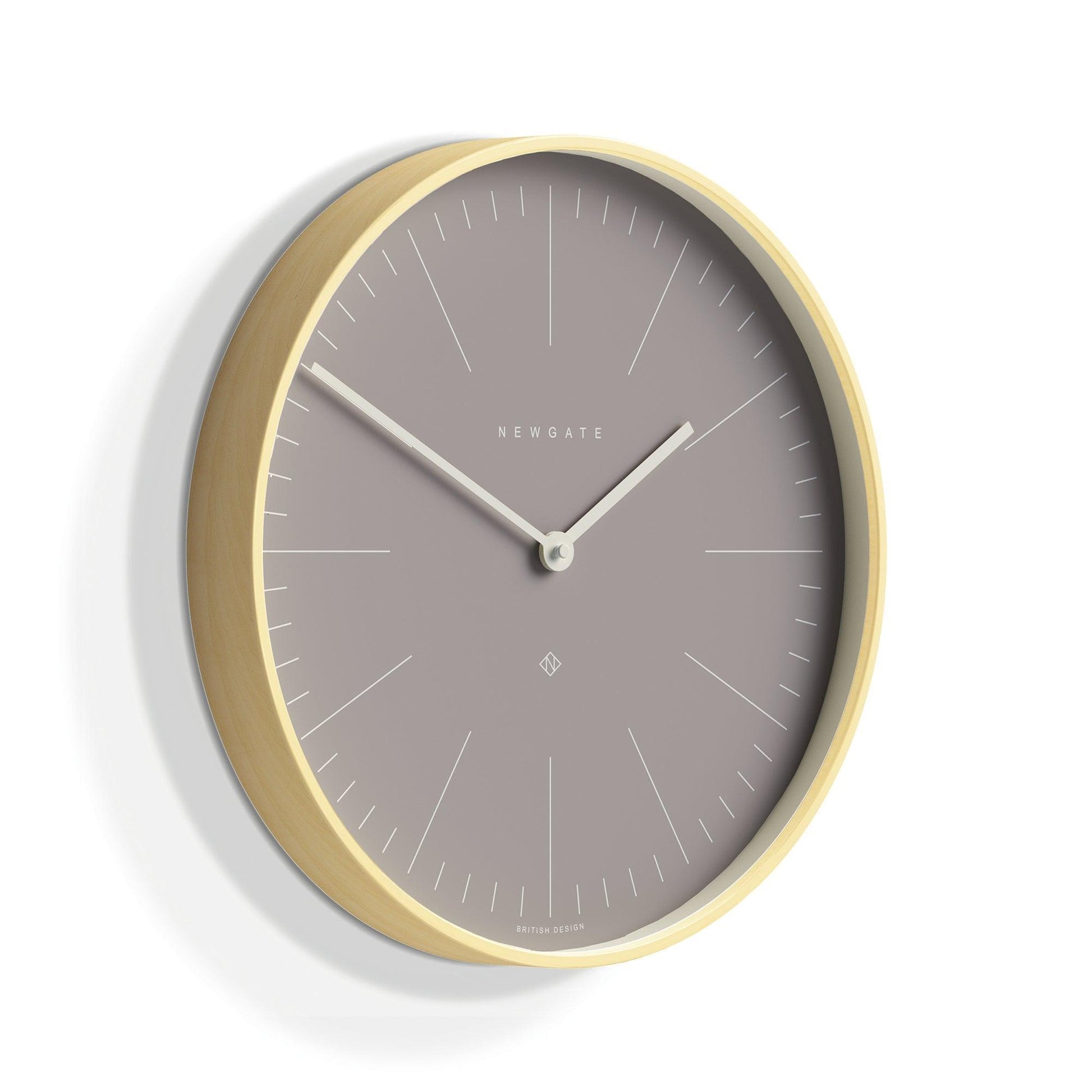 Newgate Mr Clarke Clock Pale Wood Clay Grey Dial-Newgate-Mood