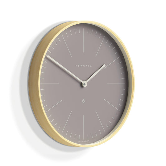 Newgate Mr Clarke Clock Pale Wood Clay Grey Dial-Newgate-Mood