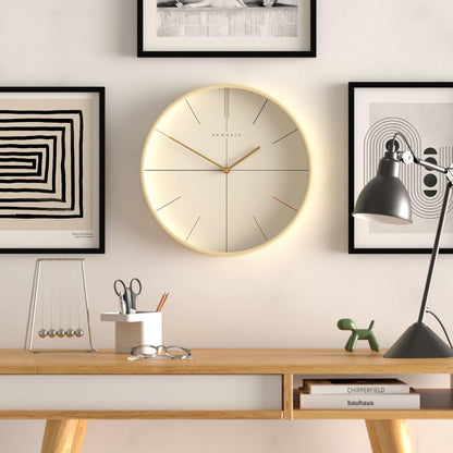 Newgate Mr Clarke Clock Pale Wood Hockey Dial-Newgate-Mood