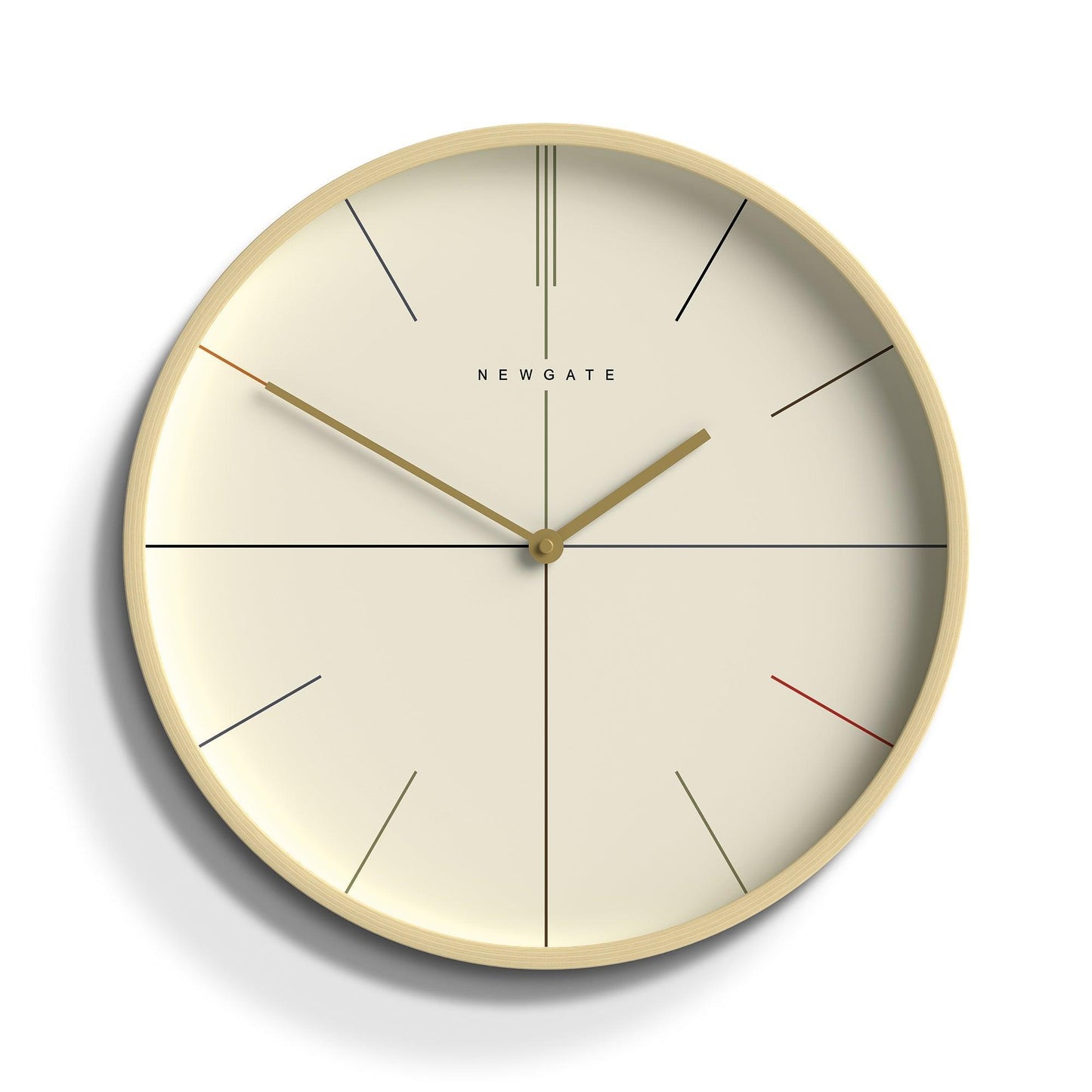 Newgate Mr Clarke Clock Pale Wood Hockey Dial-Newgate-Mood