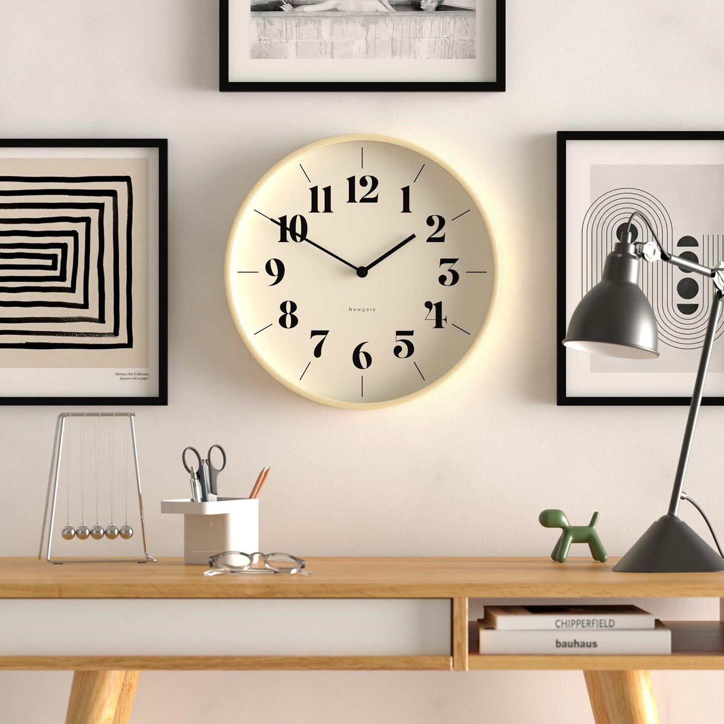 Newgate Mr Clarke Clock Pale Wood Hopscotch Dial-Newgate-Mood
