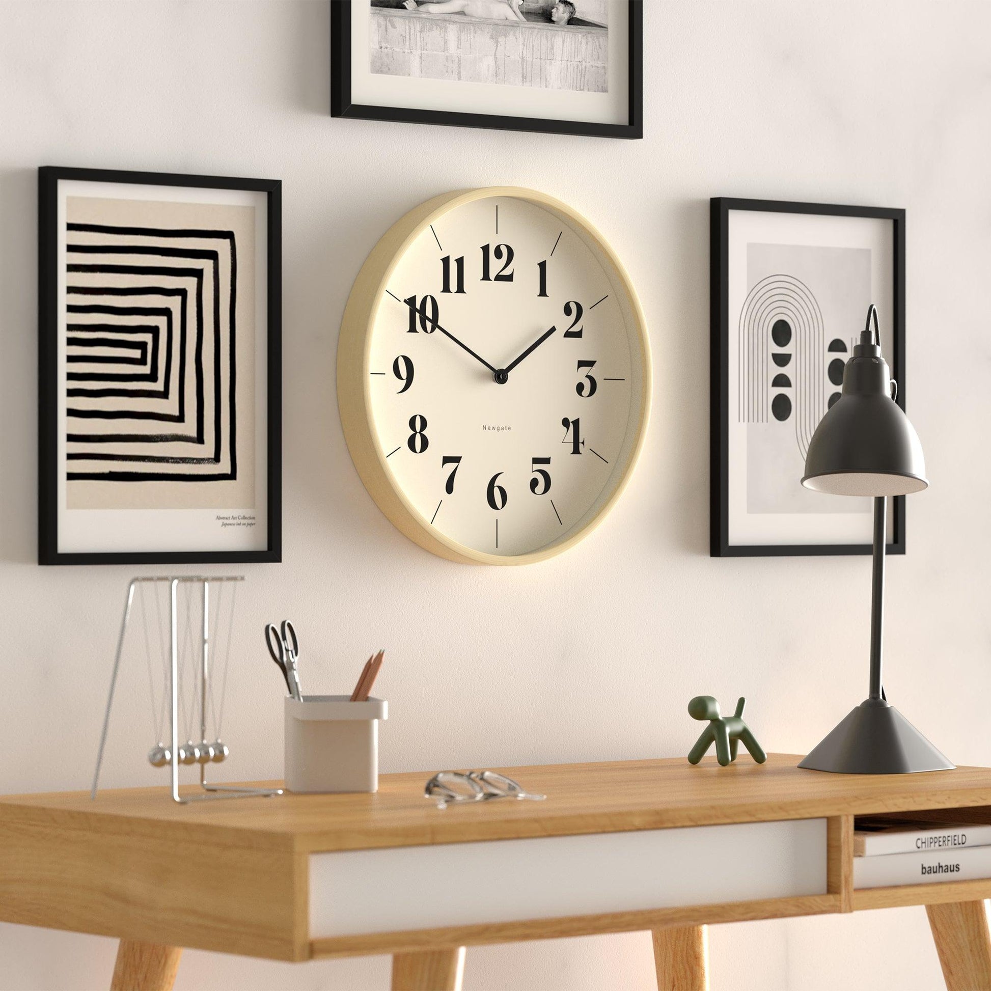 Newgate Mr Clarke Clock Pale Wood Hopscotch Dial-Newgate-Mood