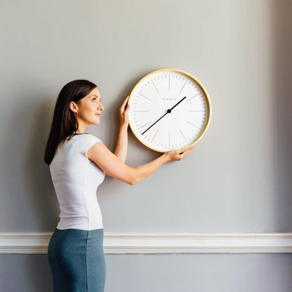 Newgate Mr Clarke Clock Pale Wood Marker Dial 40-Newgate-Mood